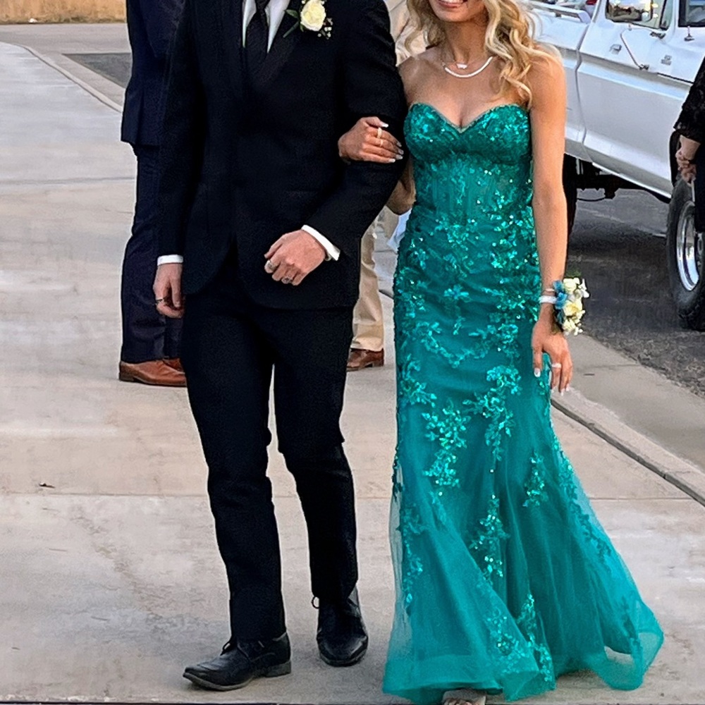 Morilee strapless sweetheart prom dress